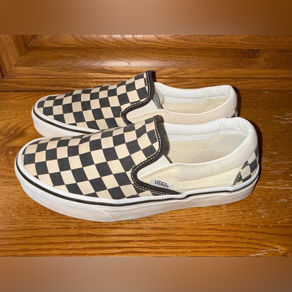 Vans Slip-On Sneakers in Black and White Checkerboard Mens Size 5 1/2 - Picture 2 of 16